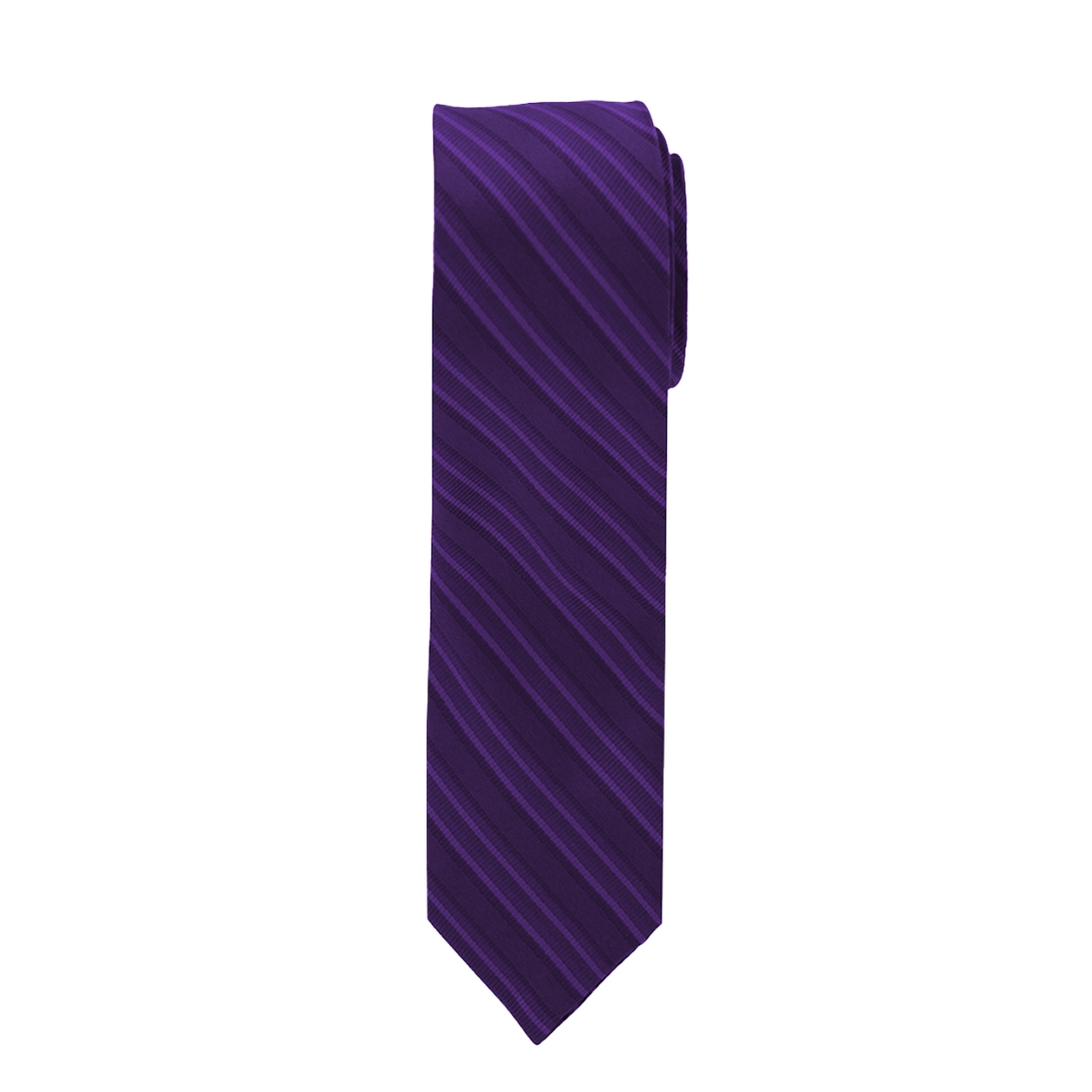Purple Striped Long Tie image number null