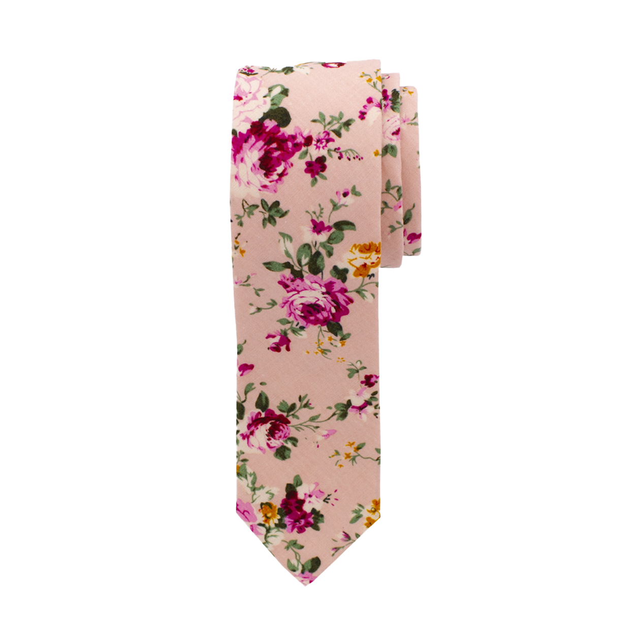 red Floral Long Tie image number null