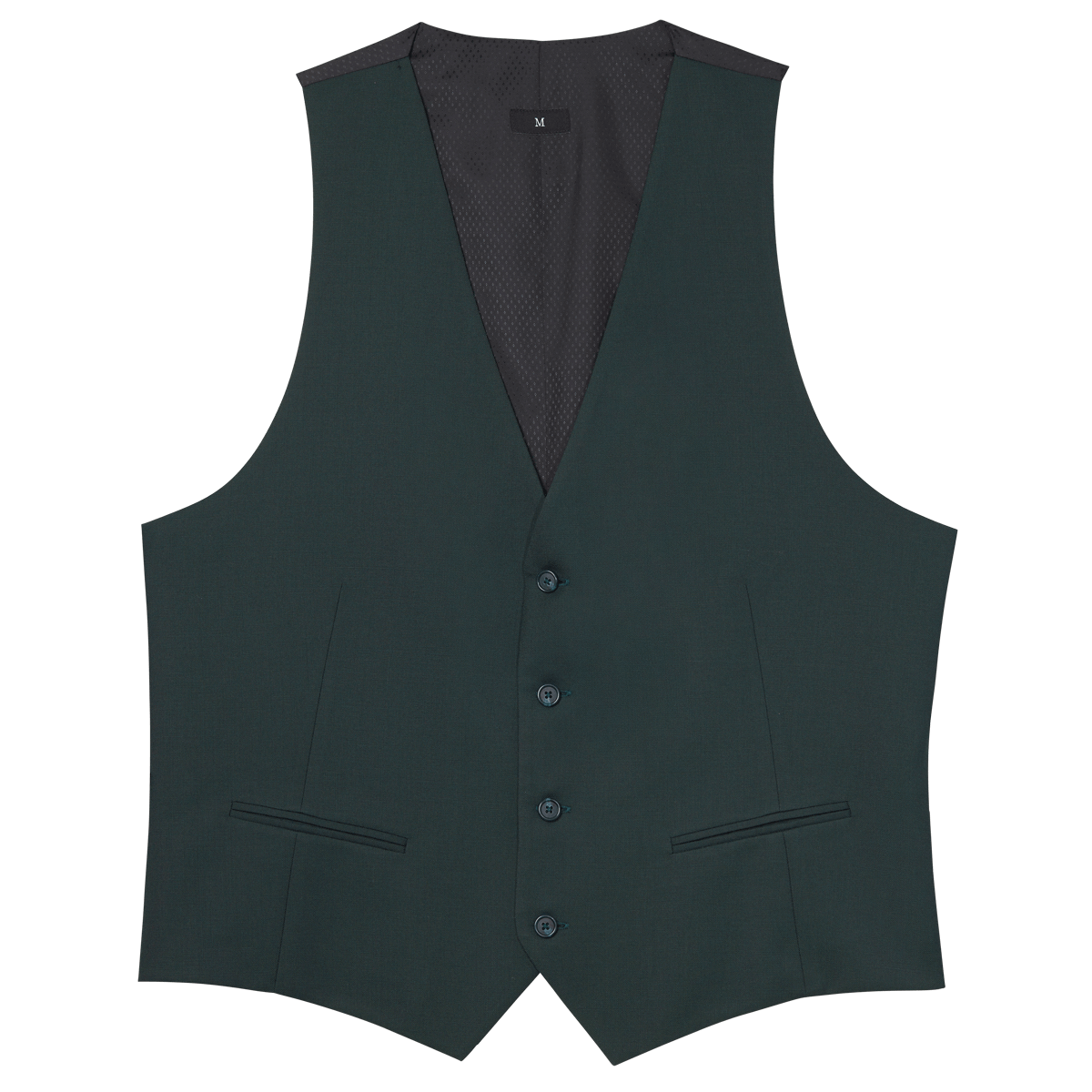 Dark Green Wool Vest | FriarTux