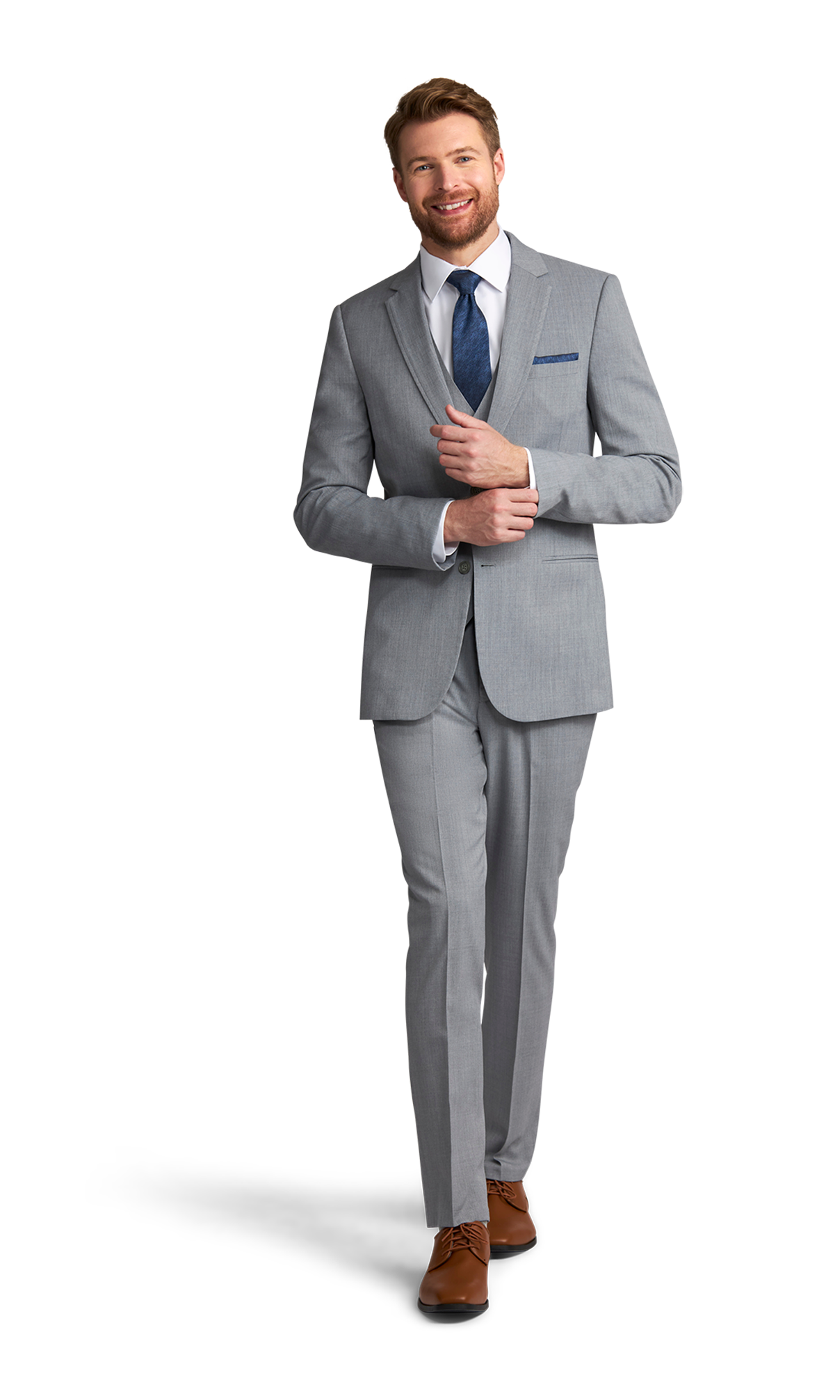 Heather Grey Performance Suit | Friar Tux